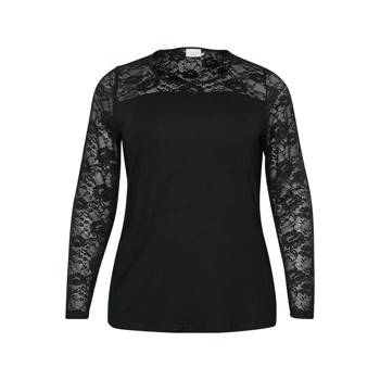 KAFFE CURVE CLAURA BLOUSE - BLACK